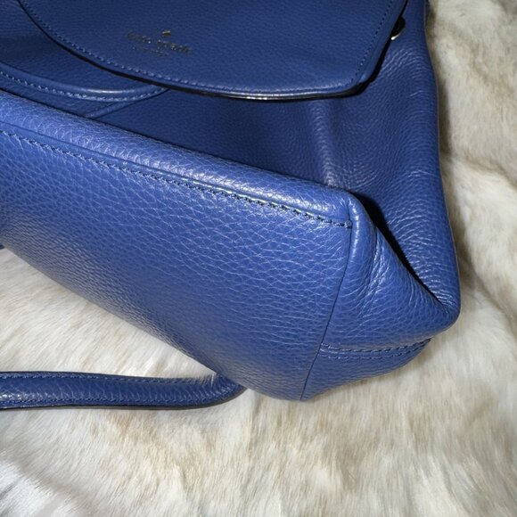 Kate Spade Pebbled Leather Backpack Purse Mulberry Street Small Breezy Blue - Picture 4 of 8